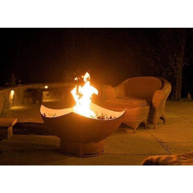 Fire Pit Art - Manta Ray 36" Carbon Steel Fire Pit - Fire Pit Stock