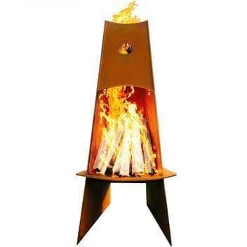 Fire Pit Art - Vesuvius 21" Carbon Steel Wood Burning Fire Pit - Fire Pit Stock