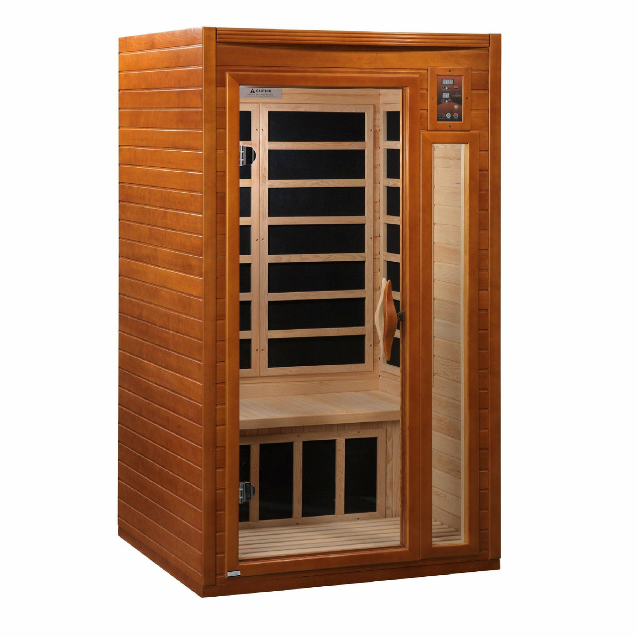 Golden Designs Sauna: "Barcelona" 1-2 Person Low EMF Far Infrared Sauna - DYN-6106-01 - Fire Pit Stock