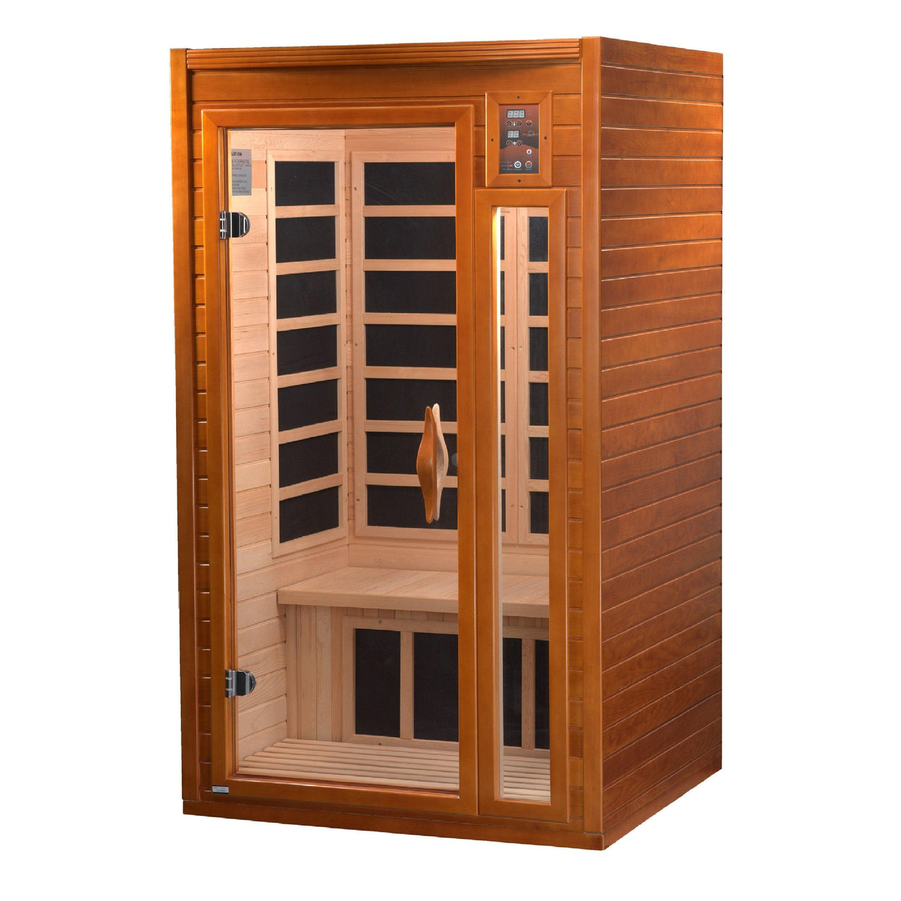 Golden Designs Sauna: "Barcelona" 1-2 Person Low EMF Far Infrared Sauna - DYN-6106-01 - Fire Pit Stock