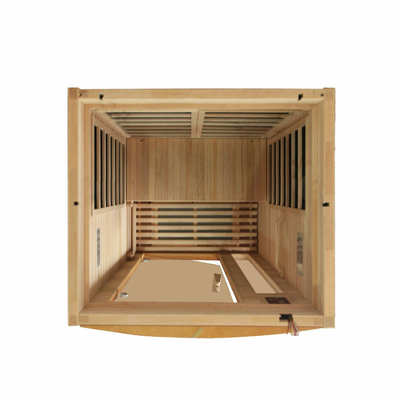 Golden Designs Sauna: "Barcelona" 1-2 Person Low EMF Far Infrared Sauna - DYN-6106-01 - Fire Pit Stock