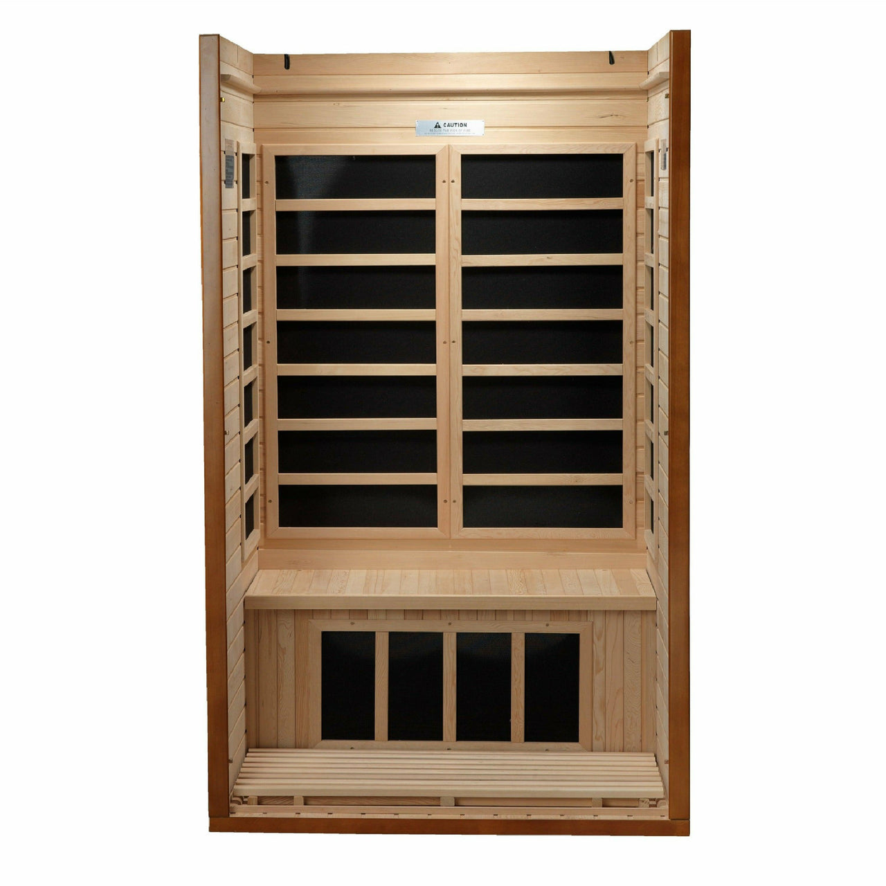 Golden Designs Sauna: "Barcelona" 1-2 Person Low EMF Far Infrared Sauna - DYN-6106-01 - Fire Pit Stock