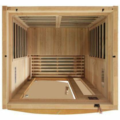 Golden Designs Sauna: "Barcelona Elite" 1-2 Person Ultra Low EMF Far Infrared Sauna - DYN-6106-01 Elite - Fire Pit Stock