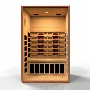 Golden Designs Sauna: Cardoba 2 Person Full Spectrum Infrared Sauna - Canadian Hemlock - Fire Pit Stock