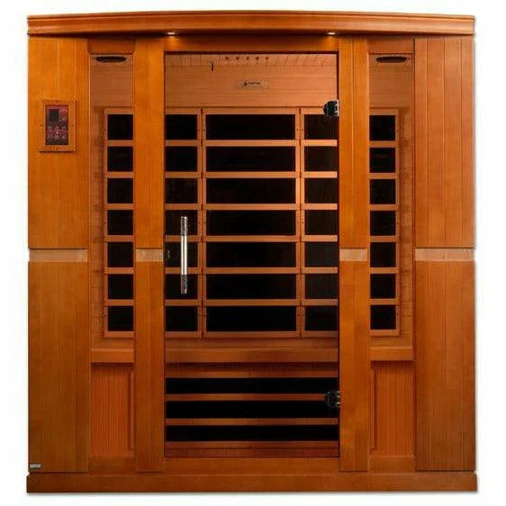 Golden Designs Sauna: Dynamic "Bergamo" 4 Person Low EMF Far Infrared Sauna - DYN-6440-01 - Fire Pit Stock