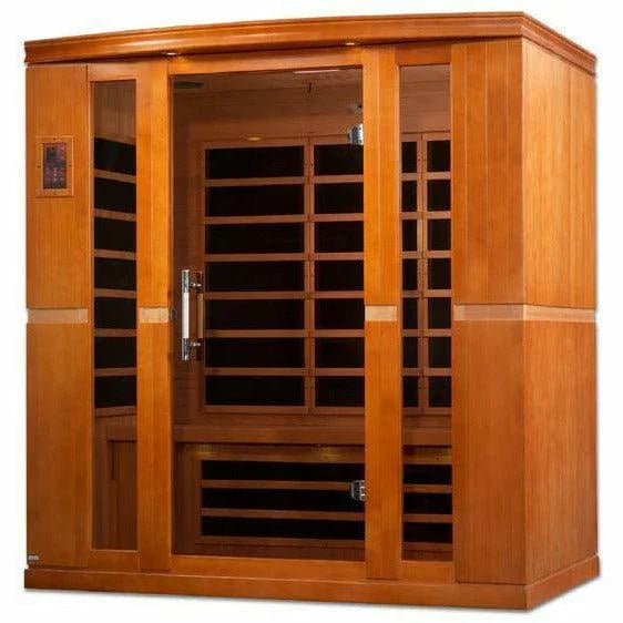 Golden Designs Sauna: Dynamic "Bergamo" 4 Person Low EMF Far Infrared Sauna - DYN-6440-01 - Fire Pit Stock
