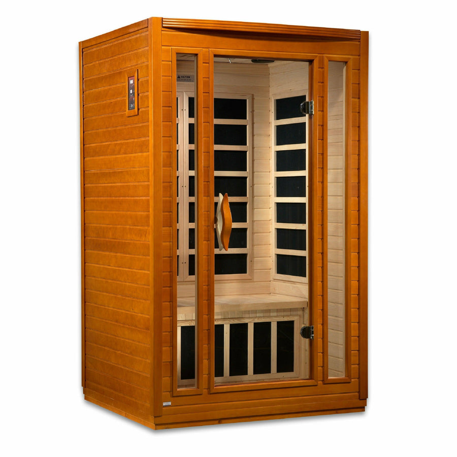 Golden Designs Sauna: Dynamic "San Marino" 2 Person Low EMF Far Infrared Sauna - DYN-6206-01 - Fire Pit Stock