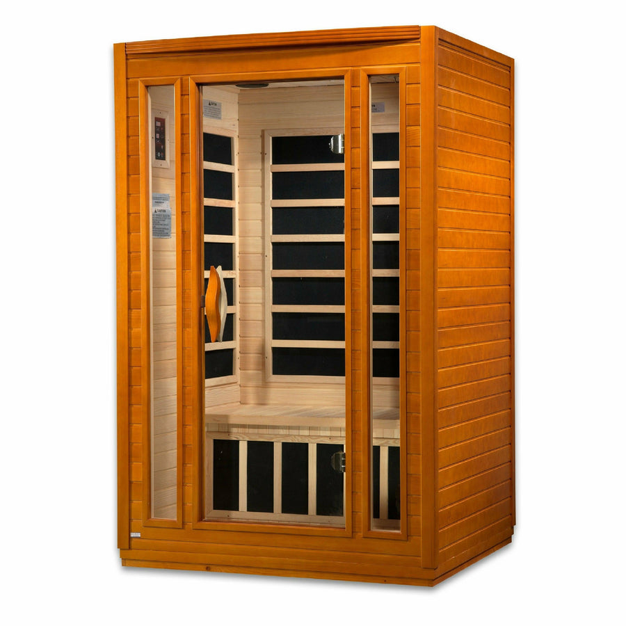 Golden Designs Sauna: Dynamic "San Marino" 2 Person Low EMF Far Infrared Sauna - DYN-6206-01 - Fire Pit Stock