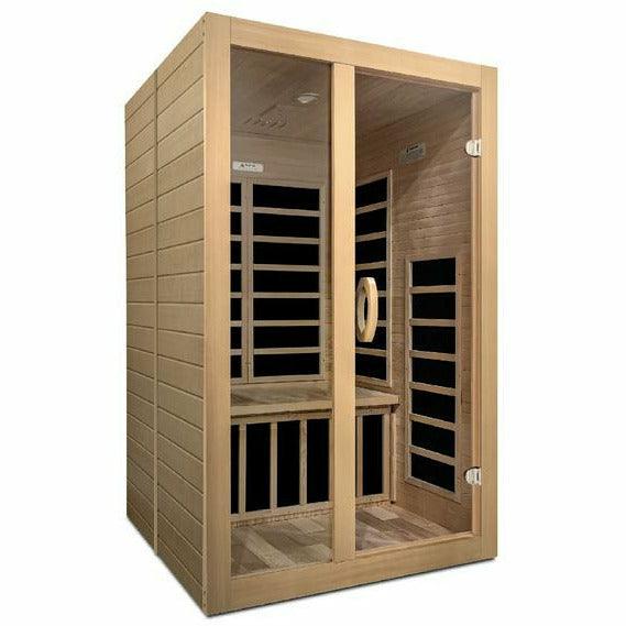 Golden Designs Sauna: Dynamic "Santiago" 2 Person Low EMF Far Infrared Sauna - DYN-6209-01 - Fire Pit Stock