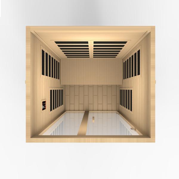 Golden Designs Sauna: Dynamic "Santiago" 2 Person Low EMF Far Infrared Sauna - DYN-6209-01 - Fire Pit Stock