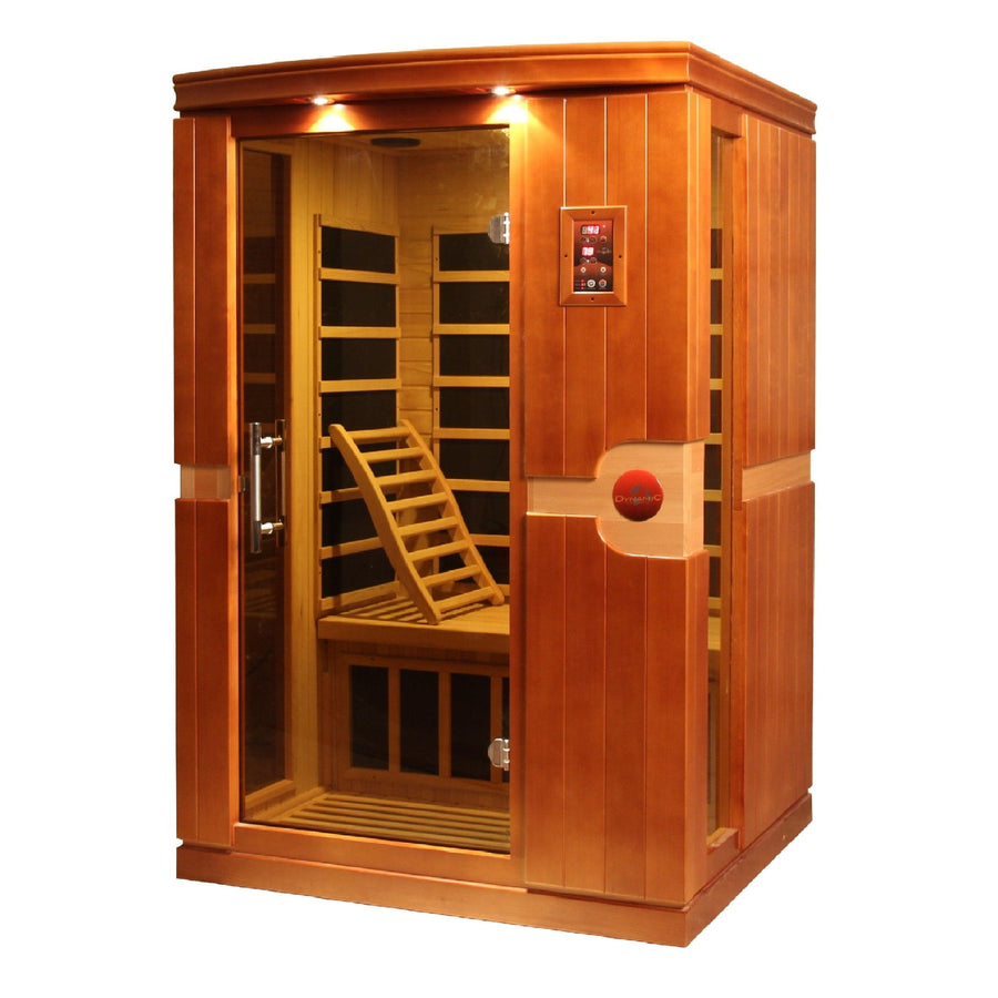 Golden Designs Sauna: Dynamic "Venice" 2 Person Low EMF Far Infrared Sauna - DYN-6210-01 - Fire Pit Stock