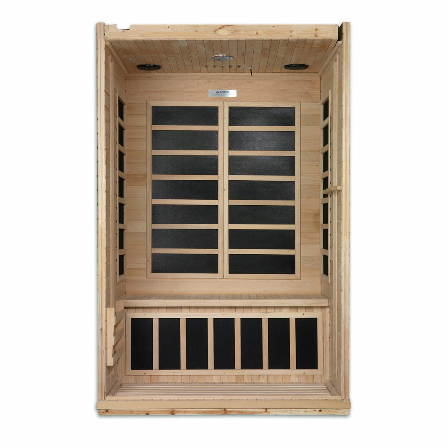 Golden Designs Sauna: Dynamic "Venice" 2 Person Low EMF Far Infrared Sauna - DYN-6210-01 - Fire Pit Stock