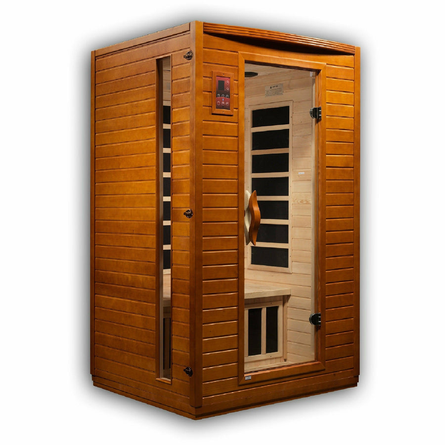 Golden Designs Sauna: Dynamic "Versailles" 2 Person Low EMF Far Infrared Sauna - DYN-6202-03 - Fire Pit Stock