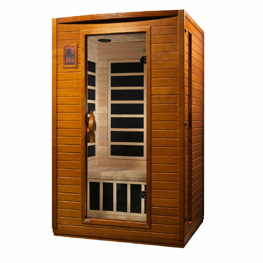 Golden Designs Sauna: Dynamic "Versailles" 2 Person Low EMF Far Infrared Sauna - DYN-6202-03 - Fire Pit Stock