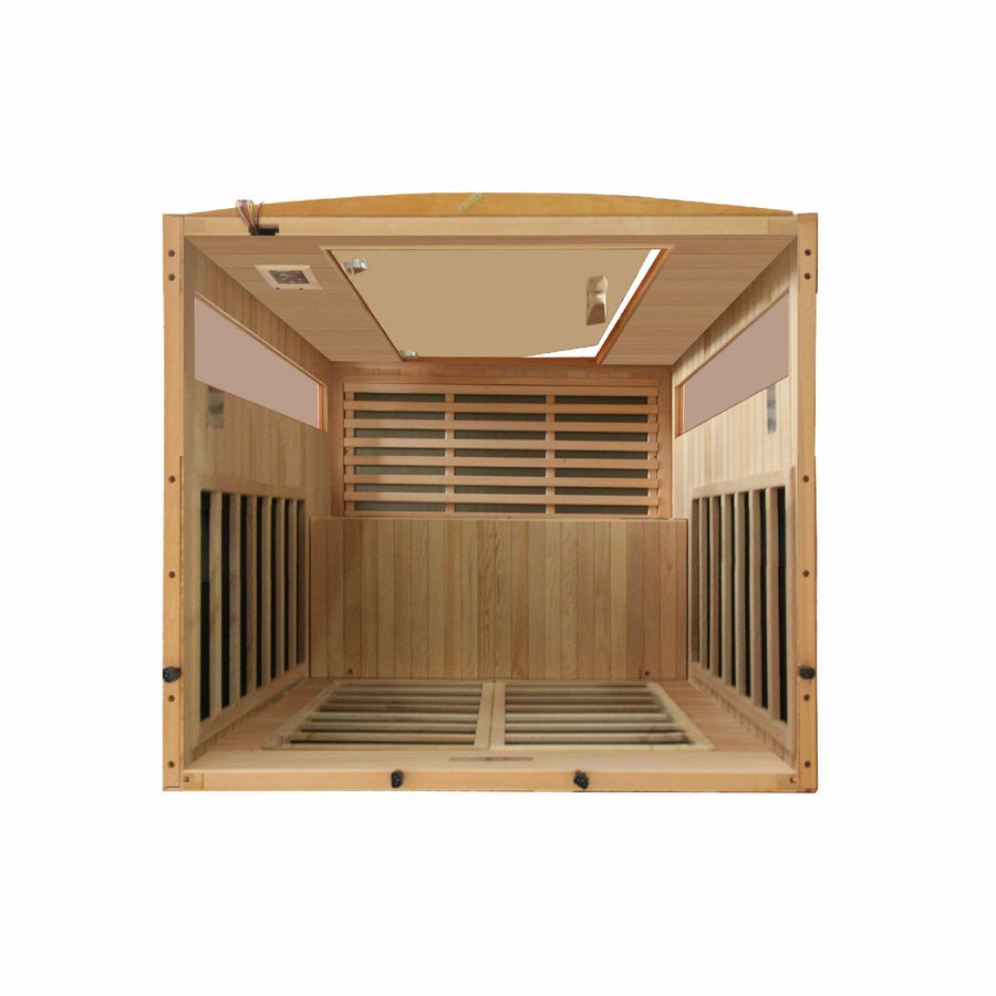 Golden Designs Sauna: Dynamic "Versailles" 2 Person Low EMF Far Infrared Sauna - DYN-6202-03 - Fire Pit Stock