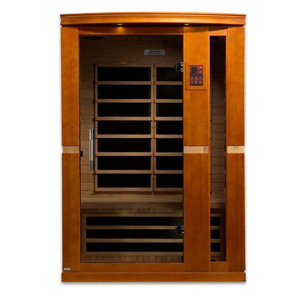 Golden Designs Sauna: Dynamic "Vittoria" 2 Person Low EMF Far Infrared Sauna - DYN-6220-01 - Fire Pit Stock