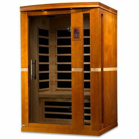 Golden Designs Sauna: Dynamic "Vittoria" 2 Person Low EMF Far Infrared Sauna - DYN-6220-01 - Fire Pit Stock