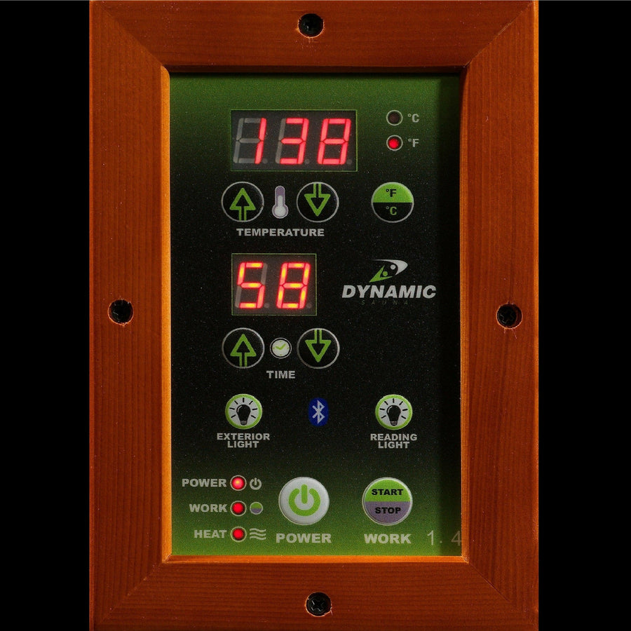 Golden Designs Sauna: Dynamic "Vittoria" 2 Person Low EMF Far Infrared Sauna - DYN-6220-01 - Fire Pit Stock