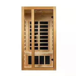 Golden Designs Sauna: Gracia - 1-2 Person Low EMF FAR Infrared Sauna - Fire Pit Stock