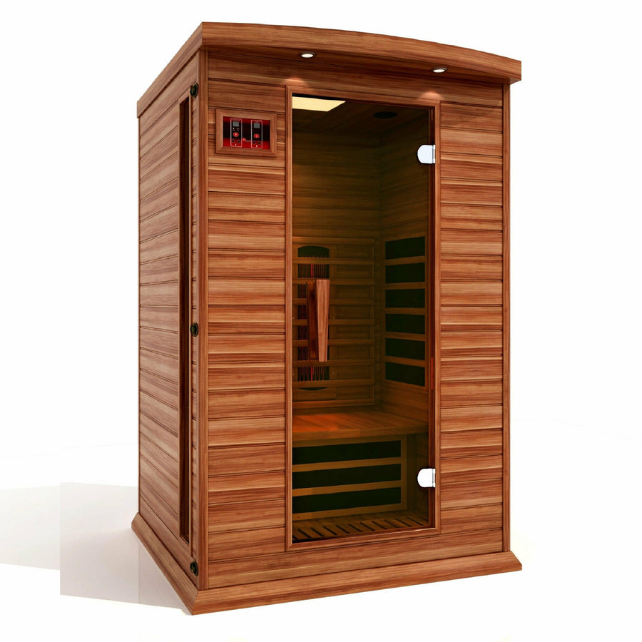Golden Designs Sauna: Maxxus 2 Person Full Spectrum Near Zero EMF FAR Infrared Carbon Sauna - MX-M206-01-FS CED - Fire Pit Stock