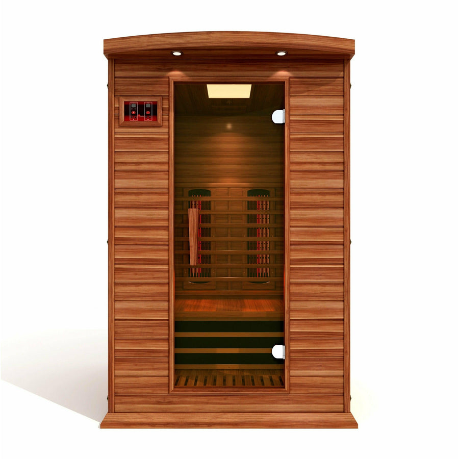 Golden Designs Sauna: Maxxus 2 Person Full Spectrum Near Zero EMF FAR Infrared Carbon Sauna - MX-M206-01-FS CED - Fire Pit Stock