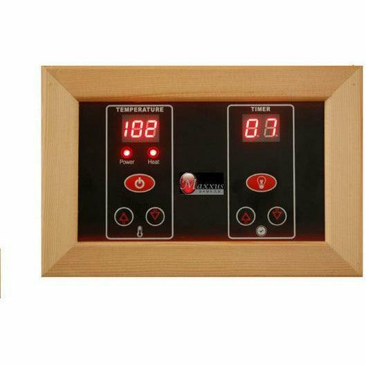 Golden Designs Sauna: Maxxus 2 Person Low EMF FAR Infrared Carbon - Canadian Hemlock - MX-K206-01 - Fire Pit Stock