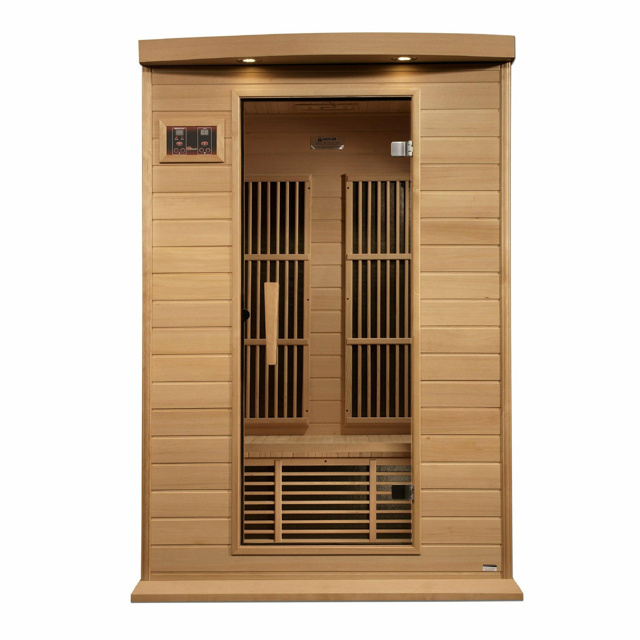Golden Designs Sauna: Maxxus 2 Person Near Zero EMF FAR Infrared Carbon - Canadian Hemlock - MX-K206-01-ZF - Fire Pit Stock