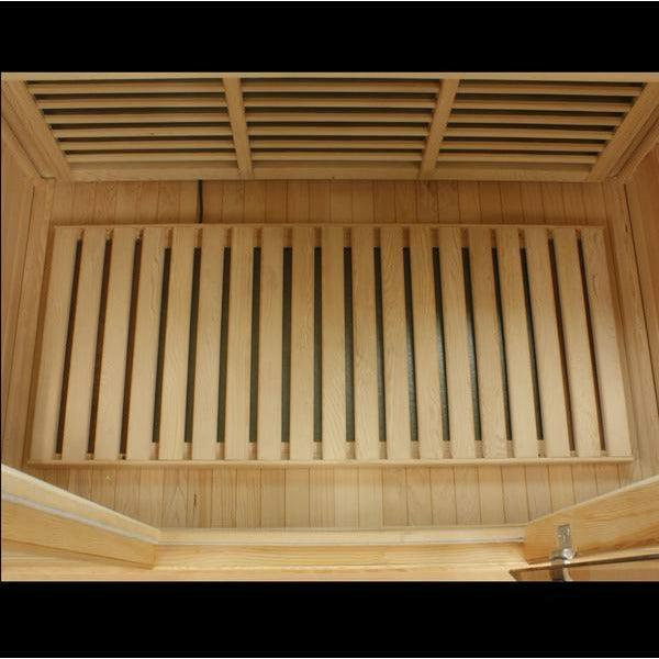 Golden Designs Sauna: Maxxus 3 Person Corner Low EMF FAR Infrared Carbon - Canadian Hemlock - MX-K356-01 - Fire Pit Stock