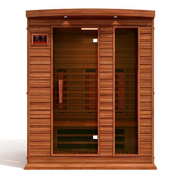 Golden Designs Sauna: Maxxus 3 Person Full Spectrum Near Zero EMF FAR Infrared Carbon Sauna - MX-M306-01-FS CED - Fire Pit Stock