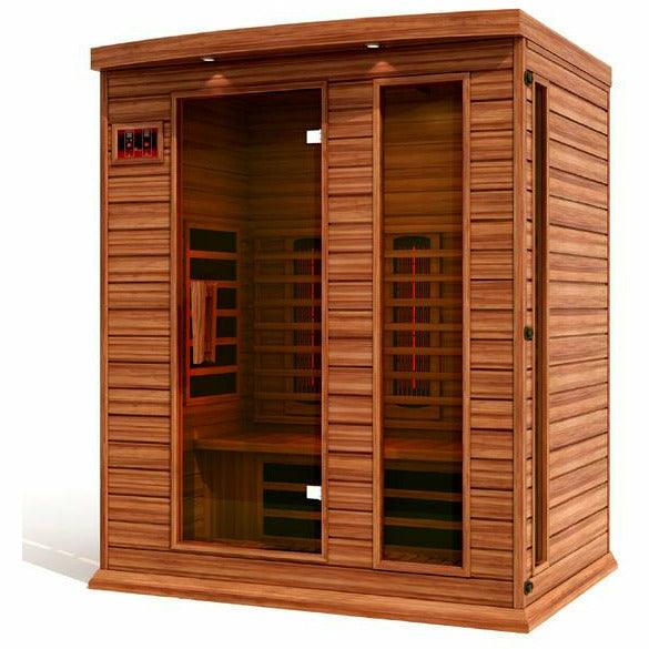 Golden Designs Sauna: Maxxus 3 Person Full Spectrum Near Zero EMF FAR Infrared Carbon Sauna - MX-M306-01-FS CED - Fire Pit Stock