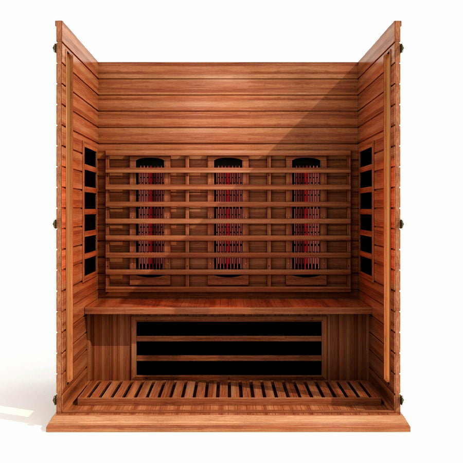 Golden Designs Sauna: Maxxus 3 Person Full Spectrum Near Zero EMF FAR Infrared Carbon Sauna - MX-M306-01-FS CED - Fire Pit Stock
