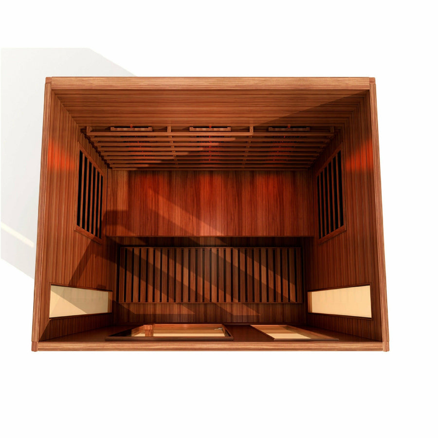 Golden Designs Sauna: Maxxus 3 Person Full Spectrum Near Zero EMF FAR Infrared Carbon Sauna - MX-M306-01-FS CED - Fire Pit Stock