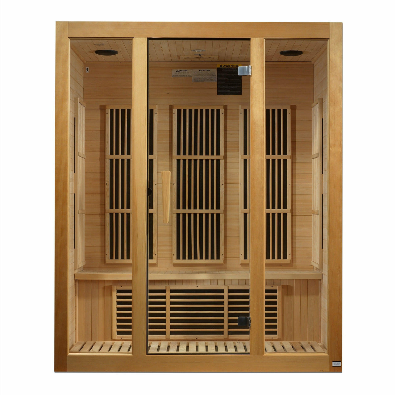 Golden Designs Sauna: Maxxus "Bellevue" 3 Person Low EMF FAR Infrared Sauna - MX-J306-01 - Fire Pit Stock