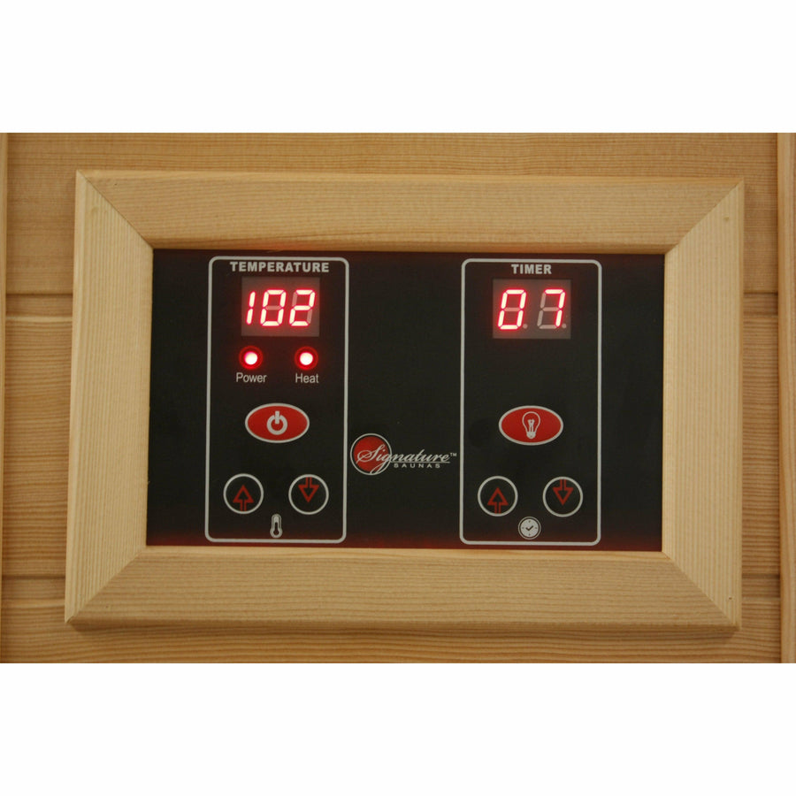 Golden Designs Sauna: Maxxus "Chaumont Edition" 3 Person Corner Near Zero EMF FAR Infrared Carbon - Canadian Red Cedar - MK-K356-01-ZF CED - Fire Pit Stock