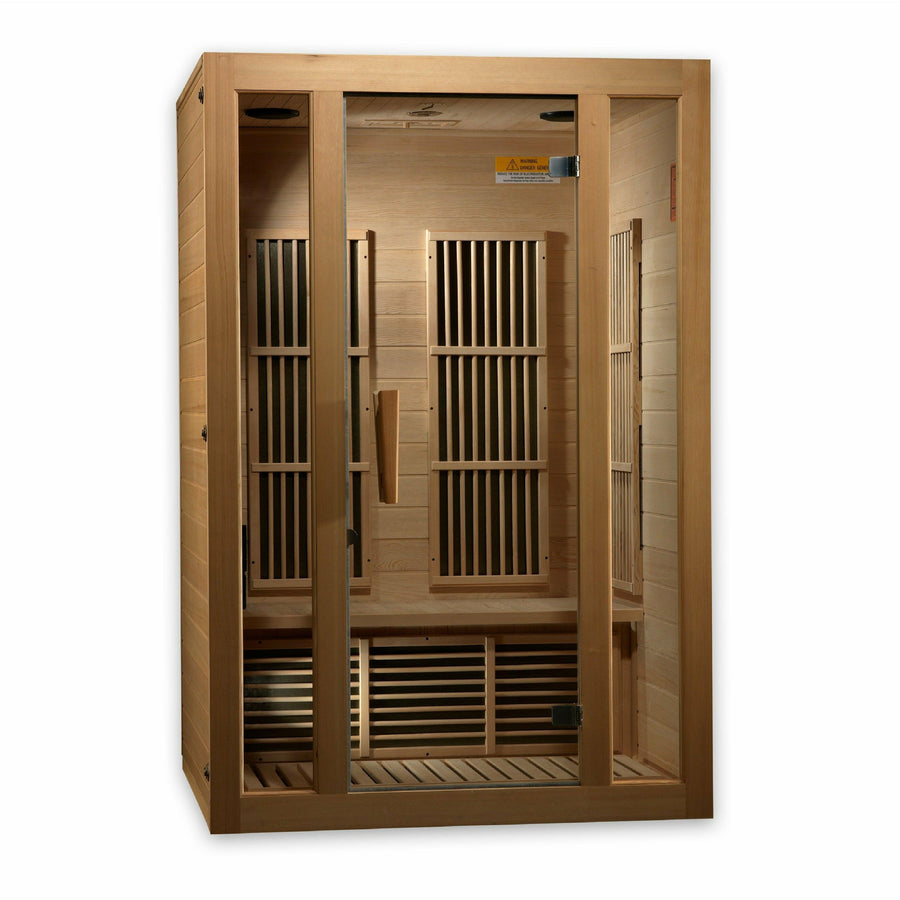 Golden Designs Sauna: Maxxus "Seattle" 2 Person Low EMF FAR Infrared Sauna - MX-J206-01 - Fire Pit Stock