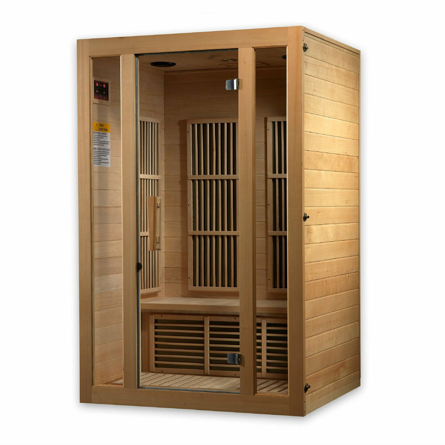 Golden Designs Sauna: Maxxus "Seattle" 2 Person Low EMF FAR Infrared Sauna - MX-J206-01 - Fire Pit Stock