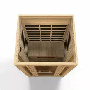 Golden Designs Sauna: Maxxus "Trinity" Dual Tech 3 person Low EMF FAR Infrared Sauna Canadian Hemlock - Fire Pit Stock
