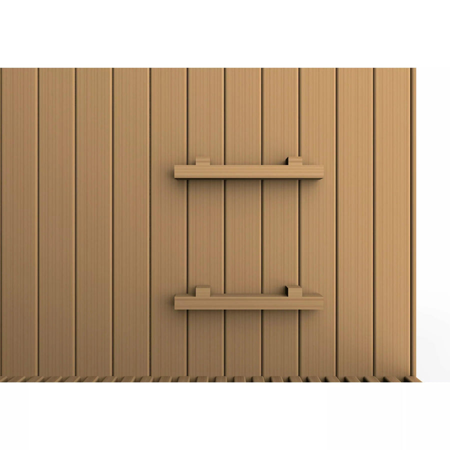 Golden Designs Sauna: "Osla Edition" 6 Person Traditional Steam Sauna - Canadian Red Cedar - Fire Pit Stock