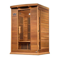 Thumbnail for Golden Designs Sauna: Maxxus 2 PErosn Near Zero EMF FAR Infrared Carbon - Canadian Red Cedar - MX-K206-01-ZF CED - FirePitStock™