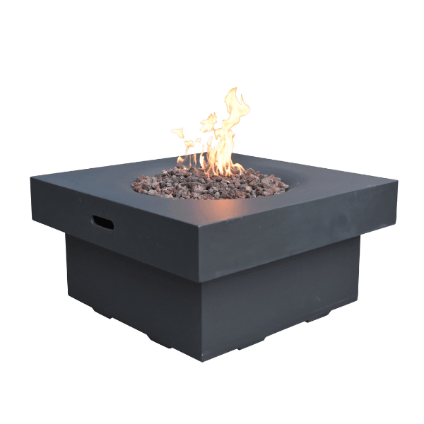 Modeno - Branford Square Concrete Fire Pit Table OFG141 - Fire Pit Stock