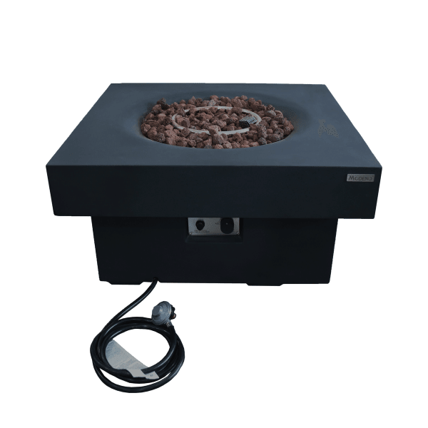 Modeno - Branford Square Concrete Fire Pit Table OFG141 - Fire Pit Stock
