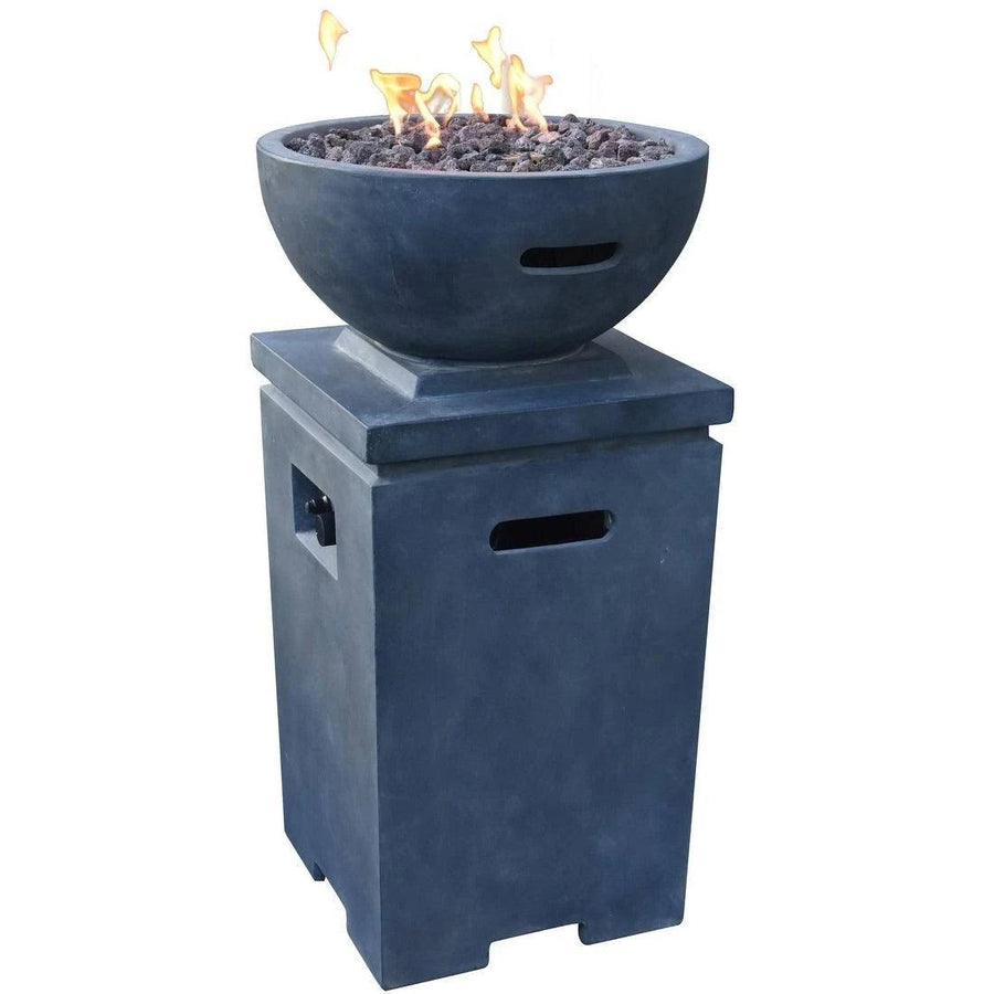 Modeno - Exeter Concrete Fire Pit Column, Hidden Propane Storage - OFG612 - Fire Pit Stock
