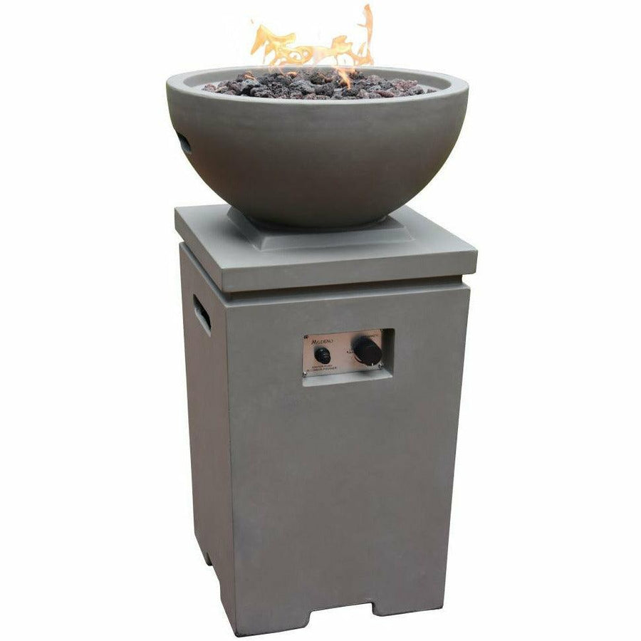 Modeno - Exeter Concrete Fire Pit Column, Hidden Propane Storage - OFG612 - Fire Pit Stock