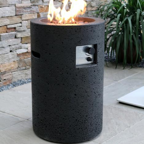 Modeno - Lava Tube Fire Pit Column, Hidden Propane Storage - OFG602 - Fire Pit Stock
