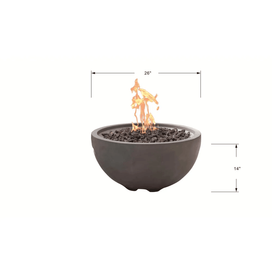 Modeno - Nantucket Round Concrete Fire Pit Bowl OFG116 - Fire Pit Stock