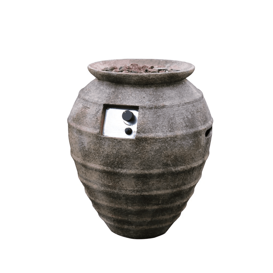 Modeno - Pompeii Oval Concrete Fire Pit Column, Hidden Propane Storage - OFG609-LP - Fire Pit Stock