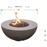 Thumbnail for Modeno - Roca Round Concrete Fire Pit Table OFG107 - Fire Pit Stock