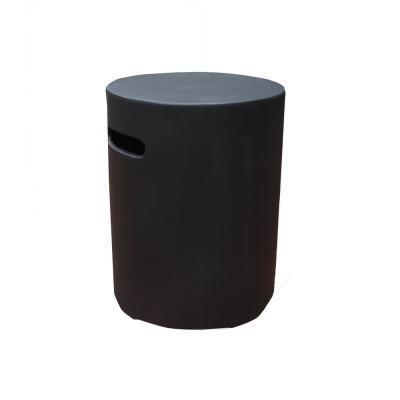 Modeno - Round Concrete Propane Tank Cover with Smooth Texture ONB017BK - Fire Pit Stock