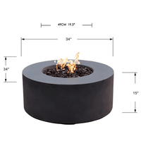 Thumbnail for Modeno - Venice Round Concrete Fire Pit Table OFG113 - Fire Pit Stock