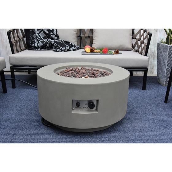 Modeno - Waterford Round Concrete Fire Pit Table OFG152 - Fire Pit Stock